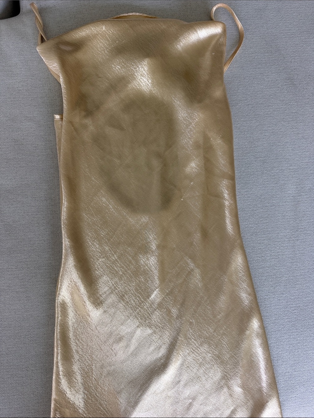 Rat & Boa Lumina Gold Maxi Satin Dress - Picture 3 of 5